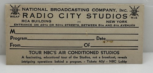 Nbc radio city - city, tour