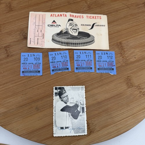 1969 braves mets ticket - vs,