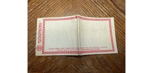 Ticketron ticket envelope red - envelope:,